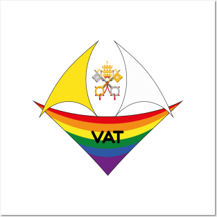 Vatican  pride flag Posters and Art